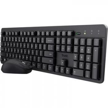Trust Ody II Kit Tastiera Wireless RF + Mouse, Nero, Versione Francese