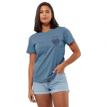 Jack Wolfskin T-Shirt für Damen Discover Heart blau S