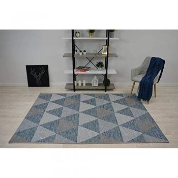 Tapis Loft Corde Sizal 21132 Ivoire/Argentin/Bleu 120x170 cm