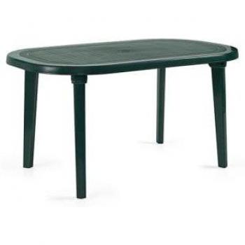 Mesa de Jardim Oval Verde 140x90cm