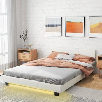 Elegantes Bettgestell mit LED-Beleuchtung 140x200 cm