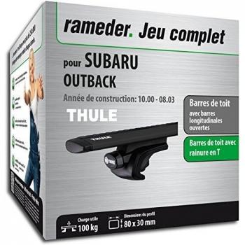 Rameder Pack Barres de Toit Titane Compatible avec Subaru Outback (118181-04866-75-FR)