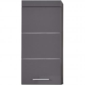 Bad Hängeschrank Amanda, grau Hochglanz, 37 x 77 cm