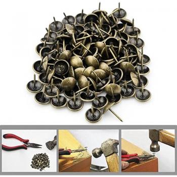 100PC Antique Brass Decorative Upholstery Nails