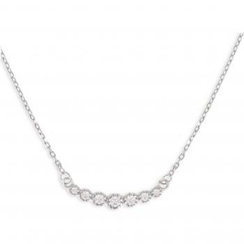 Collier 'Sissi' argentato bianco