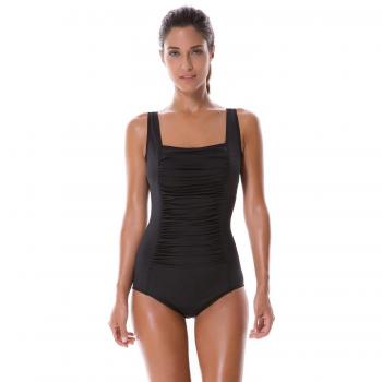 SYROKAN Athletic Women's One-Piece Black Swimmer