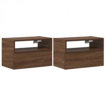 Wall-Mounted Bedside Cabinets Set of 2