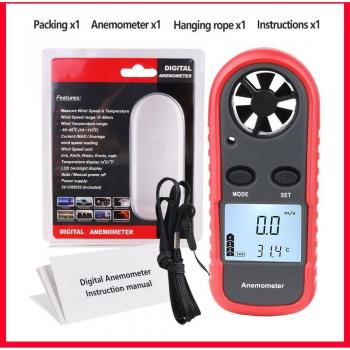 WINTACT LCD Wind Gauge Meter Draagbare Anemometer WT816