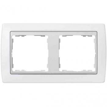 Cornice Bianco Simon 82, 2 Pezzi