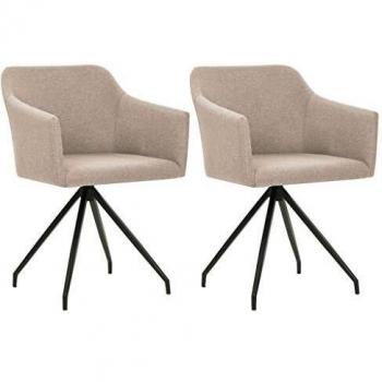 VidaXL Taupe Drehbare Stühle 2 Stück
