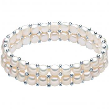 Pulsera Valero Perlas de Plata y Luz Blanca