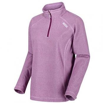 Regatta Montes – Frauenshirt XL in leichtem Mikroplüsch, gestreift & mit halbem Reißverschluss (Fleece)