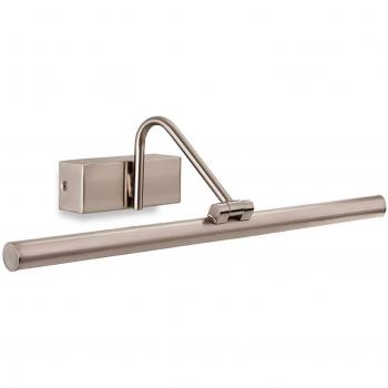 Contemporary LED Picture Wall Light in Brushed Steel Finish with 8W Warm White Bulb