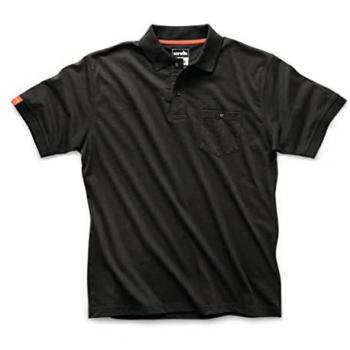 Scruffs Eco Worker Black Polo Shirt Medium