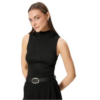 Koton Basic pletený top s kravatým výstřihem, bez rukávek