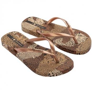 UK Size 3 Ipanema Animal Print Flip-Flop Pack – Beige, Gold & Brown