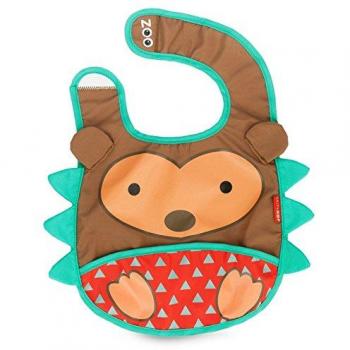 Skip Hop Zoo Tuck-Away Bib Hedgehog with Velcro Closure