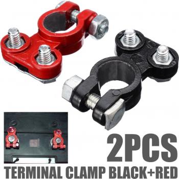 Terminal Abrazadera Rápida para Baterías de Coche (Rojo y Negro)