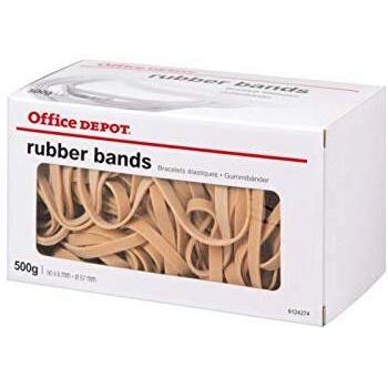 500g Natural Rubber Band Bundle – Office Depot, 90mm Diameter