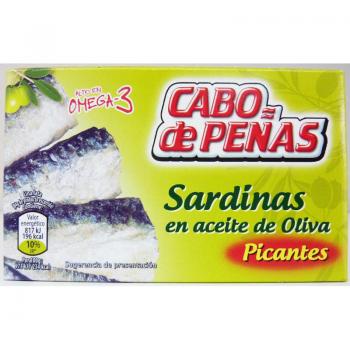 Sardinas Cabo de Peñas en aceite de oliva picantes 120gr