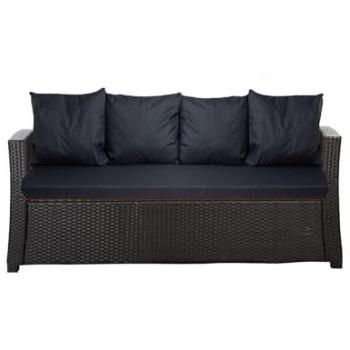 Acolchado Exterior en Azul Cielo, Malla Polirattan