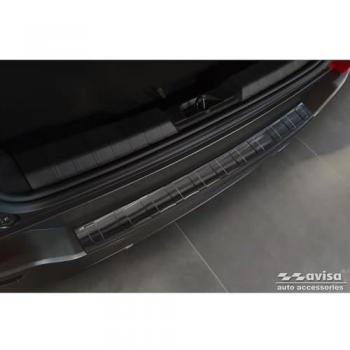 AVISA Protector trasero de acero inoxidable negro para coche