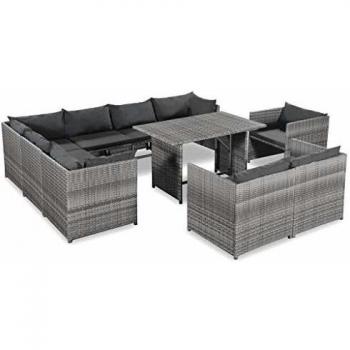 Patio Polirattan Set – 31 divani grigi per esterni