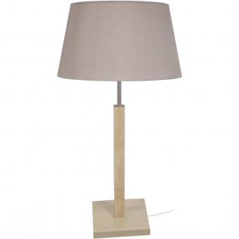 Lampe à poser TOSEL 1 lumière en tissu taupe