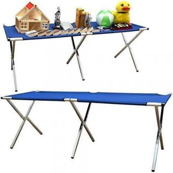 Panneau Vendeur Alu Bleu, Format Pliable 205 x 67 x 70 cm