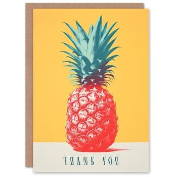 Bright Yellow Pineapple Thank‑You Card