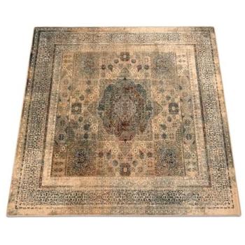 Tapis Carré Rosette en laine OMEGA 170x170 cm Beige