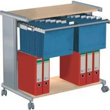 Kerkmann Hängemappen-Wagen Pragma, zweireihig, buche