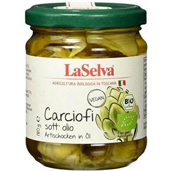 LaSelva Artischocken im Öl, 6 × 180 g – Bio‑Viertel