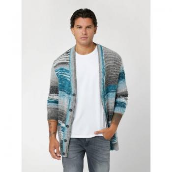 Cardigan Colorato in Misto Lana