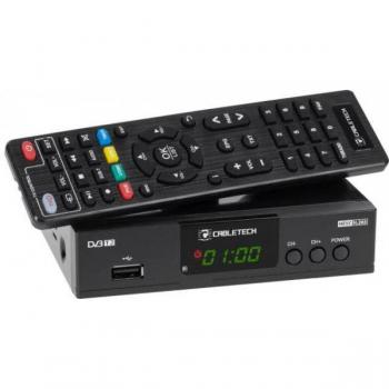 Sintonizador Cabletech DVB‑T/C HEVC 10‑bit 1080p con Búsqueda Automática de Canales