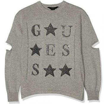 Guess Maglione LS Cutout, Grigio (Light Heather Grey M Lhy), 164 (Taglia Produttore:14) Bambina