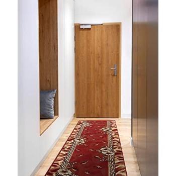 RUGSX Alfombra Burdeos para Pasillo 80 cm x 550 cm