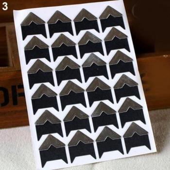 Autocollants d'angle pour cadre photo, 120 pièces, décor artisanal