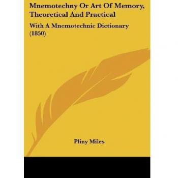 Miles, Pliny: Mnemotechny Or Art Of Memory, Theoretical And Practical