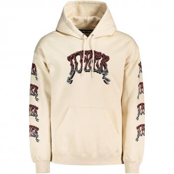 IUTER Men's Cream Hoodie with Kangaroo Pocket