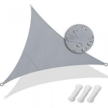 Voile d'ombrage Triangle 3x3x3m Gris Anti-UV VOUNOT