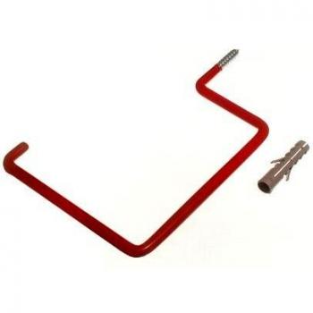 Commercial Grade Red Wall Utility Storage Hook with Rawl Plugs (Pack of 200)