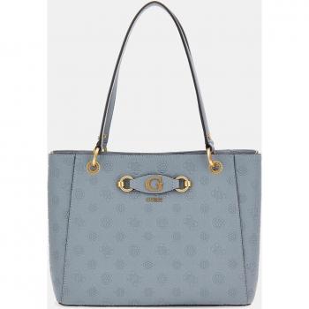 Guess Shoulder Bags, female, Blue, ONE Size, Clear Blue Shopping Bag Tote Izzy