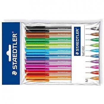 Estuche de 10 bolígrafos de colores brillantes Staedtler 134103.11