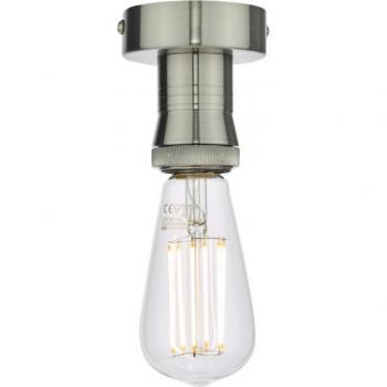 Plafón Cromo Antiguo 1 Luz 8,5cm