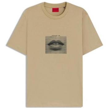 T‑shirt Hugo Beige Regular Fit