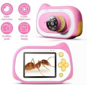 Microscopio de 0-200x para niños con zoom y pantalla HD
