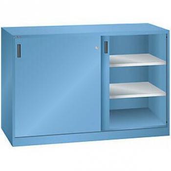 Modern Sliding Door Cupboard, 1000mm H x 1500mm W, 580mm D, Light Blue