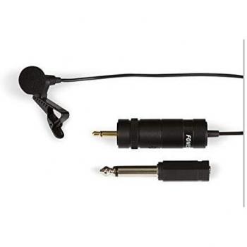 Micrófono de Solapa con adaptador para entrada dinámico, cable de 6 metros, jack 3,5 mm mono