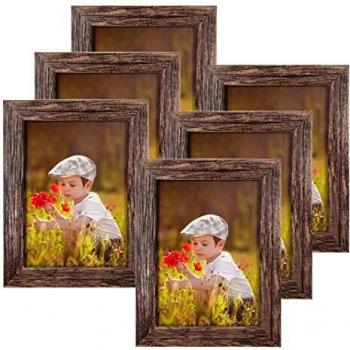 Q.Hou 7x5 Tabletop and Wall Decor Frames (Rustic Brown)